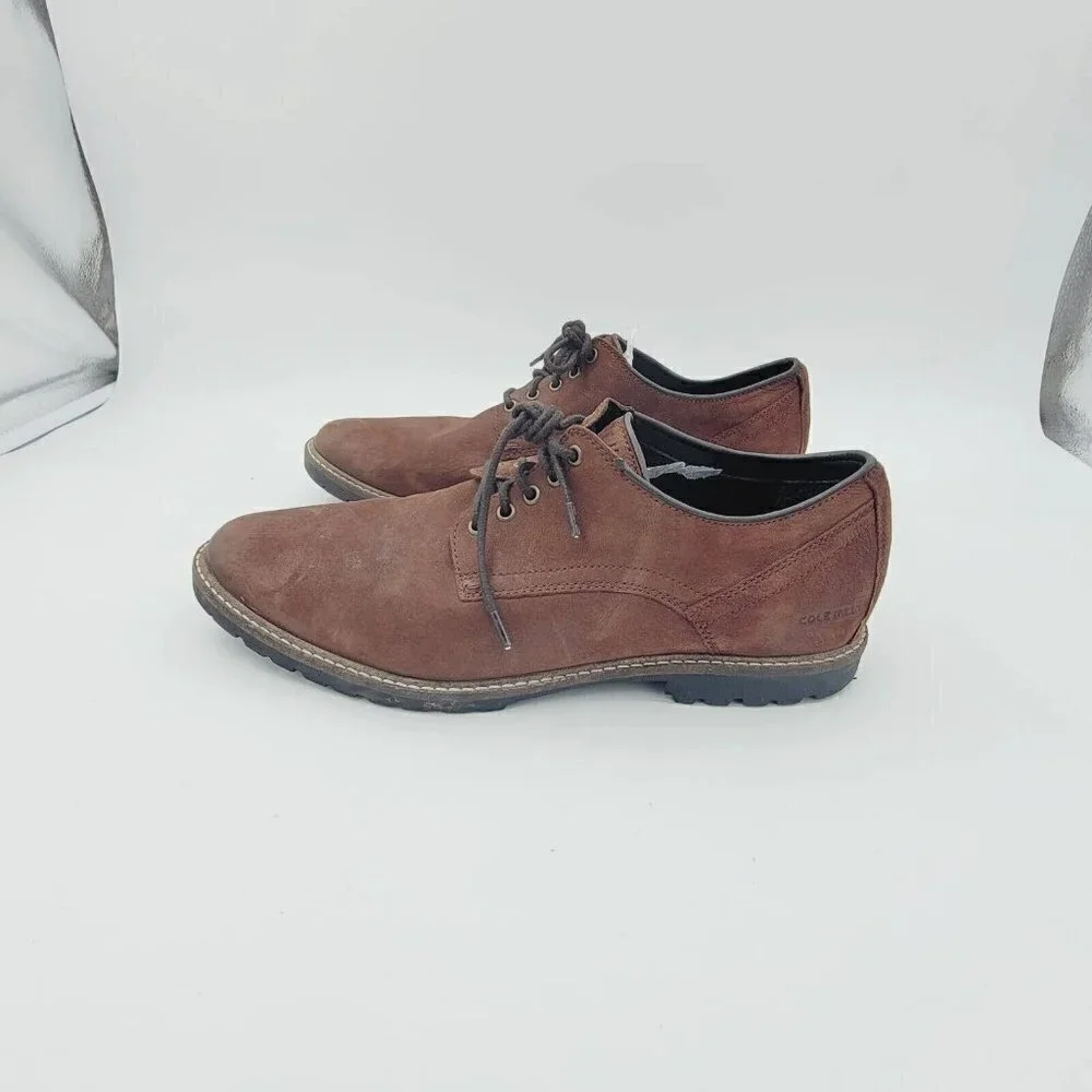 Cole Haan Nathan Plain Toe Men's Oxford Lace Up Casual Shoe C30634 Brown 11.5M